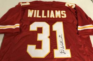 lot 1007 image: Signed Darrel Williams #31 Kansas City Chiefs Custom Football Jersey wJames Spence WITNESSED Authentication