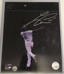 lot 1055 image: Signed Lorenzo Cain 8x10 Photograph Kansas City Royals Official World Series MLB Photo wMLB Hologram Authentication & CJ Sports Signature Authentication