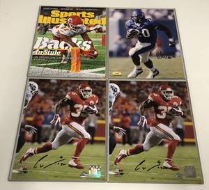 lot 1057 image: Lot of Four Football 8x10 Photographs - Kareem Hunt, Charcandrick West x2, & DeAngelo Williams as Memphis Tiger