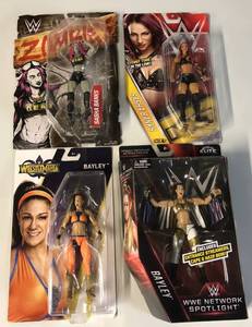lot 1103 image: Four WWE New In Package Wrestling Figures - Two Bayley & Two Sasha Banks