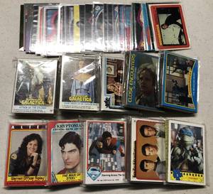 lot 1112 image: Large Collection of Non-Sports Trading Cards - Superman, Star Trek, Teenage Mutant Ninja Turtles, Alien, Battlestar Gallactica, Close Encounters, & More