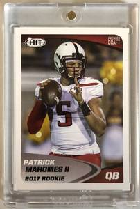 lot 1013 image: 2017 Hit Patrick Mahomes II Football Rookie Card in Magnetic Holder