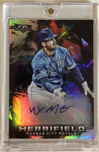 lot 1016 image: 2018 Topps Fire Whit Merrifield Certified Autograph - Kansas City Royals - Includes Magnetic Holder