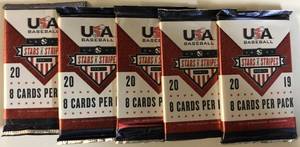 lot 1017 image: 2019 Panini USA Baseball Stars & Stripes Unopened Pack Guaranteed An Autograph- Possible Bobby Witt Jr Autographs - Times the Money