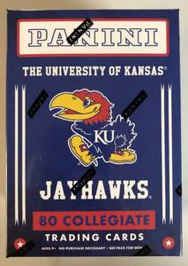 lot 1020 image: 2018 Panini University of Kansas Jayhawks 80 Collegiate Trading Cards in Packs - Possible Memorabilia & Autographed Cards