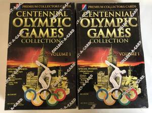 lot 1023 image: Two Sealed Boxes - 1996 Olympic Centennial Games Sealed Trading Card Boxes - 36 Packs in Each Box