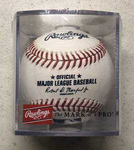 lot 1120 image: Sealed Official Major League Baseball in Acrylic Holder
