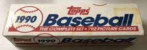 lot 1124 image: Complete 1990 Topps Baseball 792 Trading Card Set - Frank Thomas & Sammy Sosa Rookies