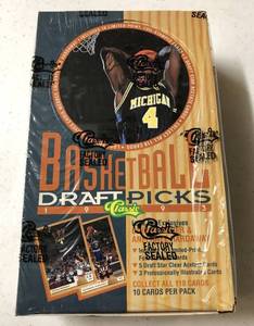 lot 1143 image: 1993 Classic Draft Picks Unopened Wax Box of 36 Packs