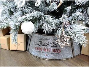 lot 255 image: Auldhome Designs Galvenized Metal Christmas Tree Collar 10