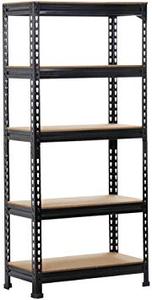 lot 488 image: Adjustable 5-Shelf Steel Shelving Unit 28 x 12 x 59