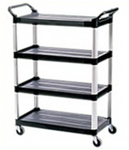 lot 499 image: Rubbermaid X-Tra 4 Shelf Cart Model 4096-00
