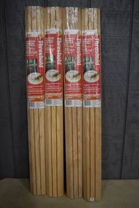 lot 24 image: 4 Ace Low Profile Aluminum with Vinyl Seal Deluxe Threshold Metal Dcor Oak