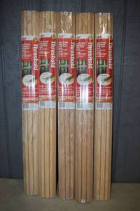 lot 23 image: 5 Ace Low Profile Aluminum with Vinyl Seal Deluxe Threshold Metal Dcor Oak