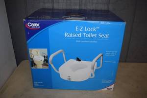 lot 55 image: Carex EZ Lock Raised Toilet Seat