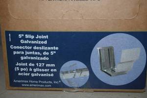 lot 186 image: Box of 30 Amerimax 5 Slip Joints Galvenized