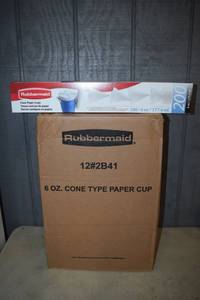 lot 235 image: 2400 Rubbermaid Cone Paper Cups 6 ounce