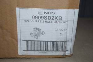 lot 263 image: NDS 9 Square 2-Hole Basin Kit