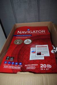 lot 350 image: 5 Reams Navigator Copy Paper 11 x 17