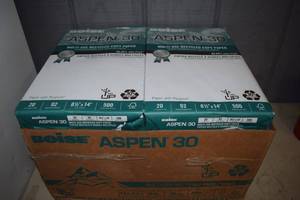 lot 358 image: 10 Reams Boise Aspen 30 Copy Paper 8.5 x 14