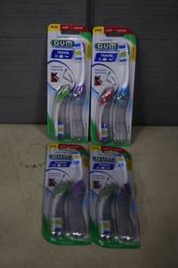 lot 398 image: 8 GUM Travel Toothbrushes