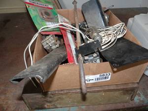 lot 5833 image: Asst. Hardware and Steel File Keeper