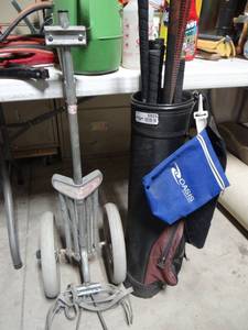 lot 5925 image: Golf Bag, Cart, Clubs