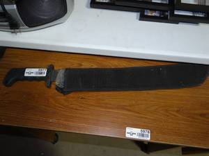 lot 5977 image: Large Knife in Holder