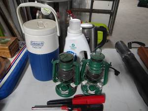 lot 6000 image: Asst. Lot Lanters, Jug, Laundry Soap Etc.