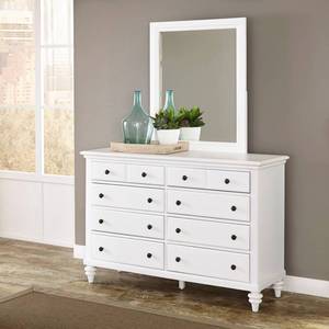 lot 7000 image: Bermuda Brushed White Dresser by Home Styles