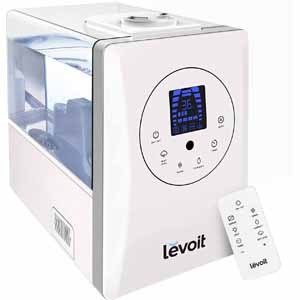 lot 7041 image: LEVOIT Humidifiers, 6L Warm and Cool Mist Ultrasonic Humidifier for Bedroom or Biys Room with Remote and Humidity Monitor, Vaporizer for Large Room, Home, Waterless Auto Shut-off