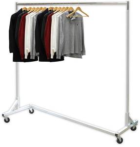 lot 7014 image: Simplehouseware Industrial Grade Z-base Garment Rack, 400lb Load With 62 bar