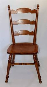 lot 2008 image: Tell City Chair Company Single Maple Ladderback Chair, Pattern 8032 Circa 1930s