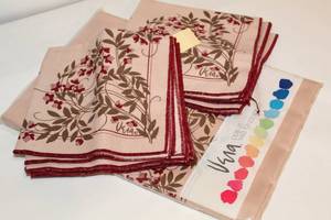 lot 2033 image: Vintage Table Cloth and Linens New with Tags