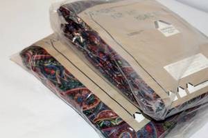 lot 2112 image: 2 Aberdeen Lined Pole Pocket Pair of Curtains