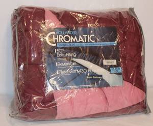 lot 2071 image: New in Package Chromatic Poly Extra Fill Reversible Queen Size Comforter