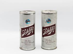 lot 2095 image: 2 Schlitz Beer Can Banks