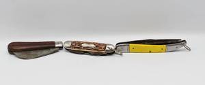 lot 2099 image: 3 Vintage Pocket Knives Sabre x2 and Colonial