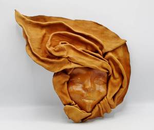 lot 2096 image: Leather Art Sculpture Wall Hanging