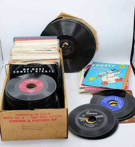 lot 2186 image: 45 and 33 Records - Wide Variety Childrens, Christmas, Beatles, and more