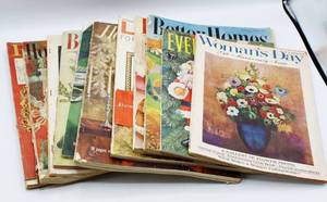 lot 2225 image: 1950s & 1960s Vintage Home Decor and Lifestyle Magazines Ephemera -- Lot of 11 - Fun to look through