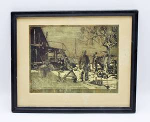 lot 2232 image: Lionel Barrymore Point Mugu Foil Etching