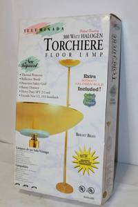 lot 2173 image: Retro Torchiere Floor Lamp- New in Box