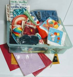 lot 2177 image: Tote of Various Party Items