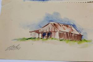 lot 2234 image: 3 Small Watercolors Signed by Jack Smith