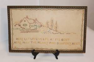 lot 2209 image: Framed Needlepoint Dated 1933