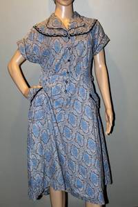 lot 2241 image: Vintage 1940s Pennys Cotton Day Dress