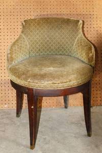 lot 2280 image: Swivel Upholstered Vanity Chair