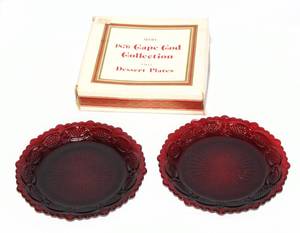 lot 2317 image: Avon 1876 Cape Cod Collection (2) Dessert Plates in Box