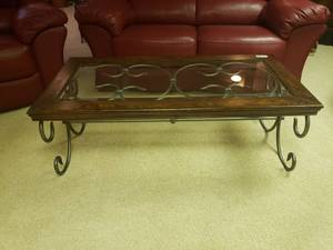 lot 5258 image: Glass Top Coffee Table